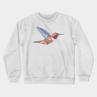 Rufous Hummingbird painting - no background Crewneck Sweatshirt